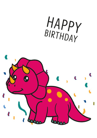 Dinosaurier Birthday // Grußkarte