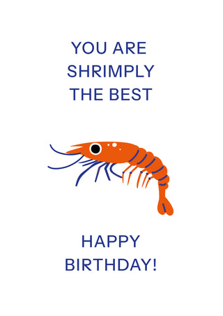 Shrimply the best Birthday // Grußkarte