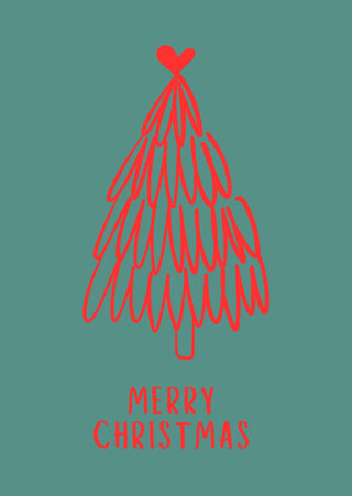 Merry Christmas Baum // Grußkarte