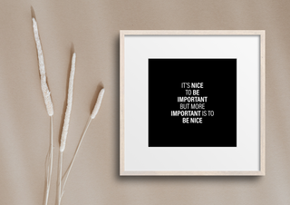 Be nice Quote